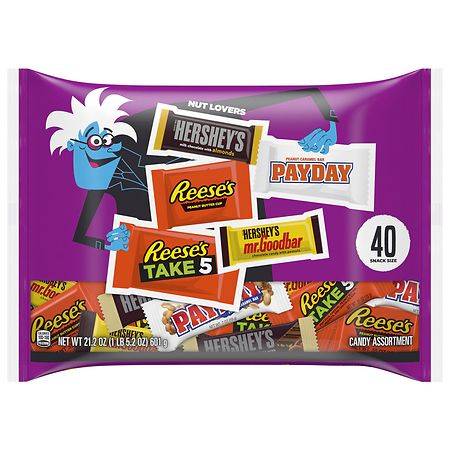 HERSHEY'S Snack Size, Halloween Candy, Bag Assorted - 21.2 oz