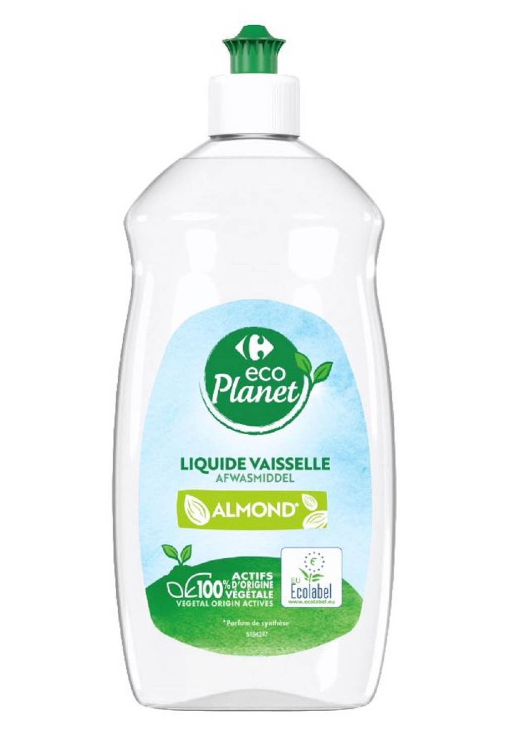 Liquide vaisselle amande CARREFOUR ECO PLANET - le flacon de 500mL