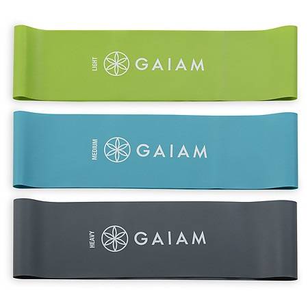 Gaiam Restore Resistance Standard Loop Bands (green, blue and gray)