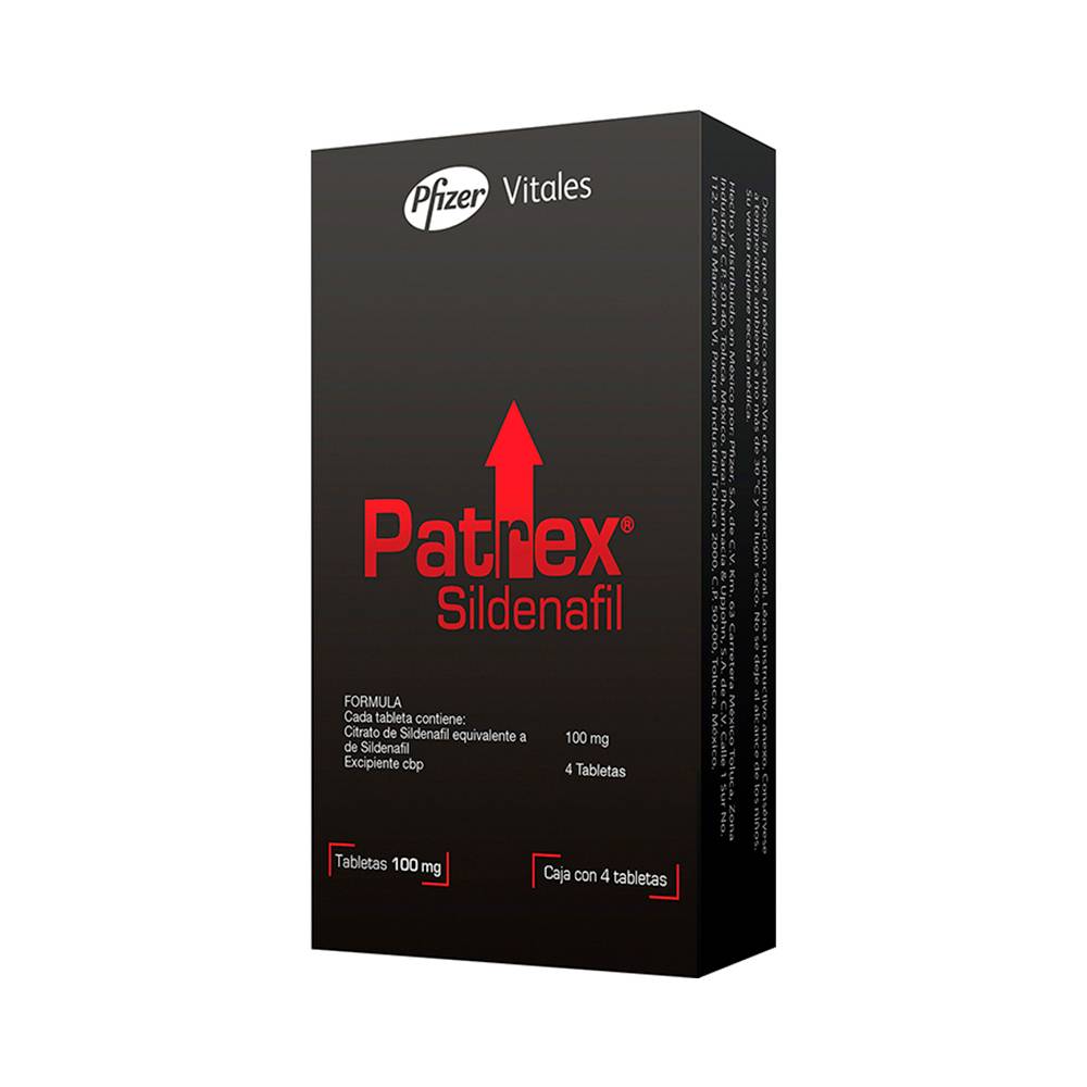 Pharmacia patrex sildenafil tabletas 100 mg (4 piezas)