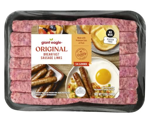 Giant Eagle Original Breakfast Sausage Links (12 oz, 14 ct)