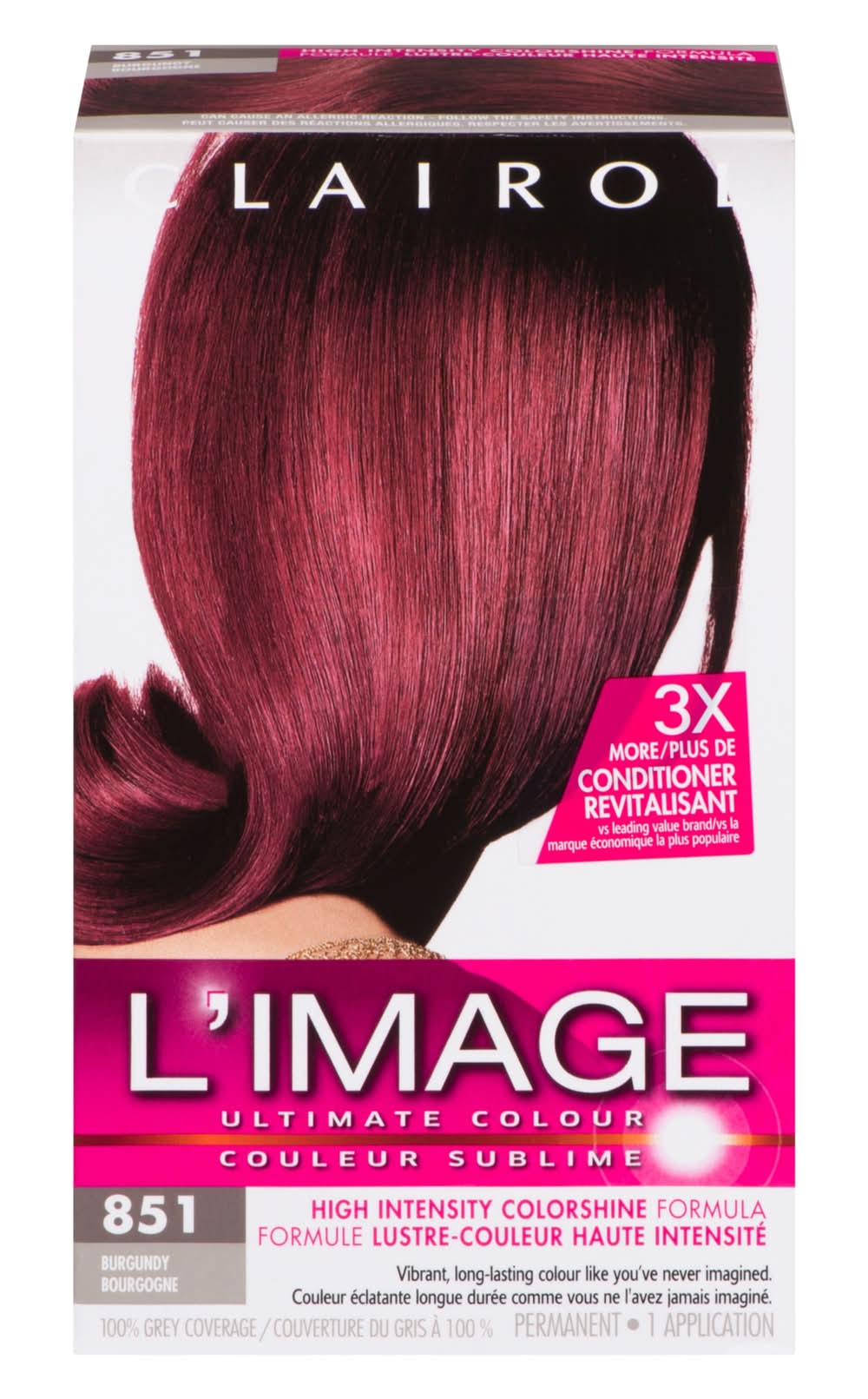 Clairol Permanent Hair Dye, 851 Burgundy