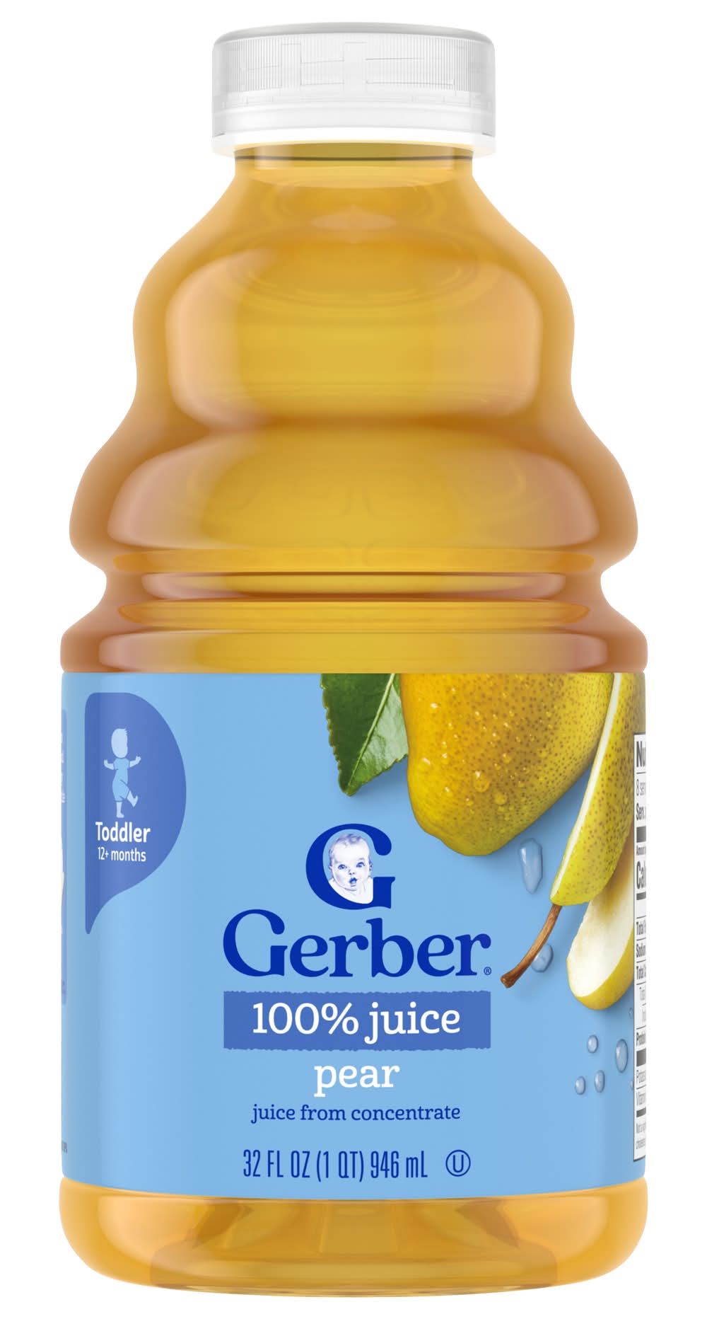 Gerber Toddler 100% Juice 12+ Months, Pear (32 fl oz)