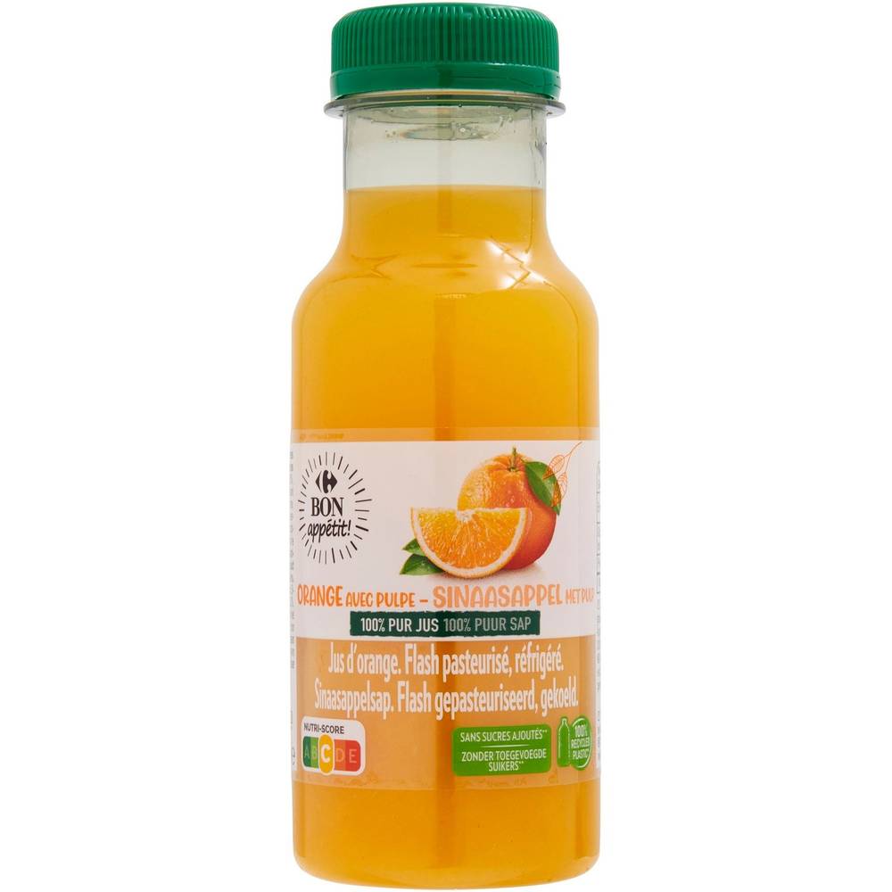 Carrefour - Jus d'orange avec pulpe (250ml)