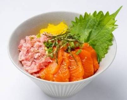 ねぎとろ・サーモンの贅沢2色丼 salmon&negitoro don
