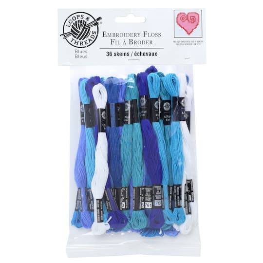 Loops & Threads Embroidery Floss, 8.75 yd, Blue (36 ct)