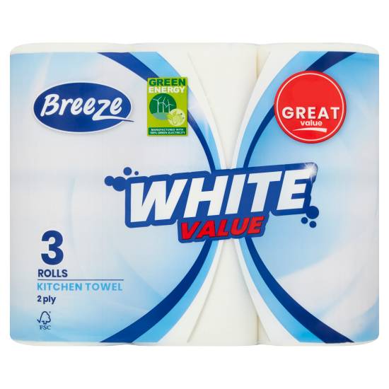 Breeze Value Kitchen Towel Rolls (white) (3 ct)