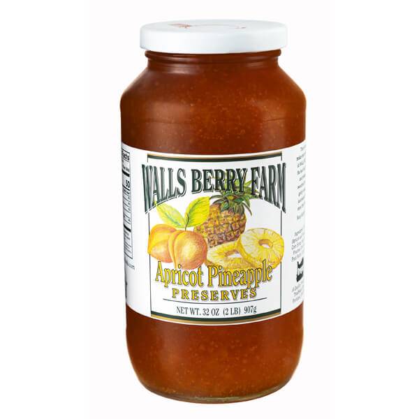 Walls Berry Farm Apricot Pineapple Preserves (32 oz)