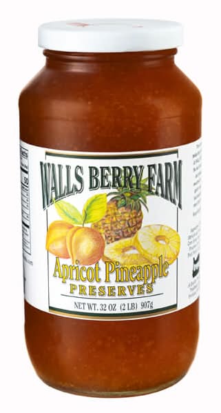 Walls Berry Farm Apricot Pineapple Preserves (32 oz)