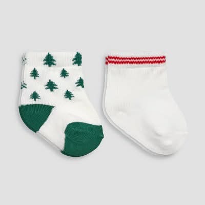 Carter's Just One You® Baby 2pk Christmas Crew Socks - 0-6M