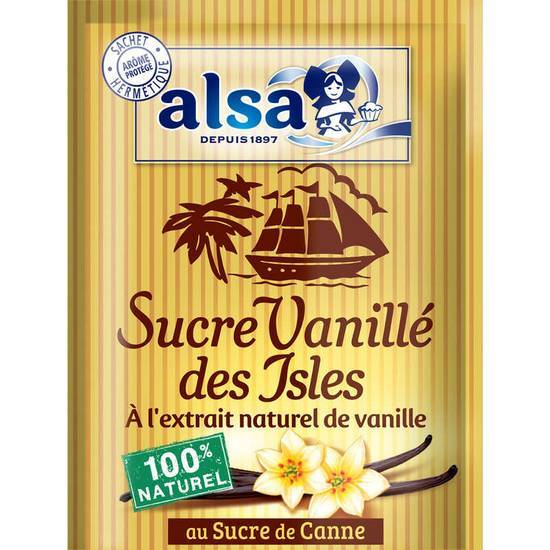 Alsa Sucre vanillé  - Sucre des Isles -x7 53 g