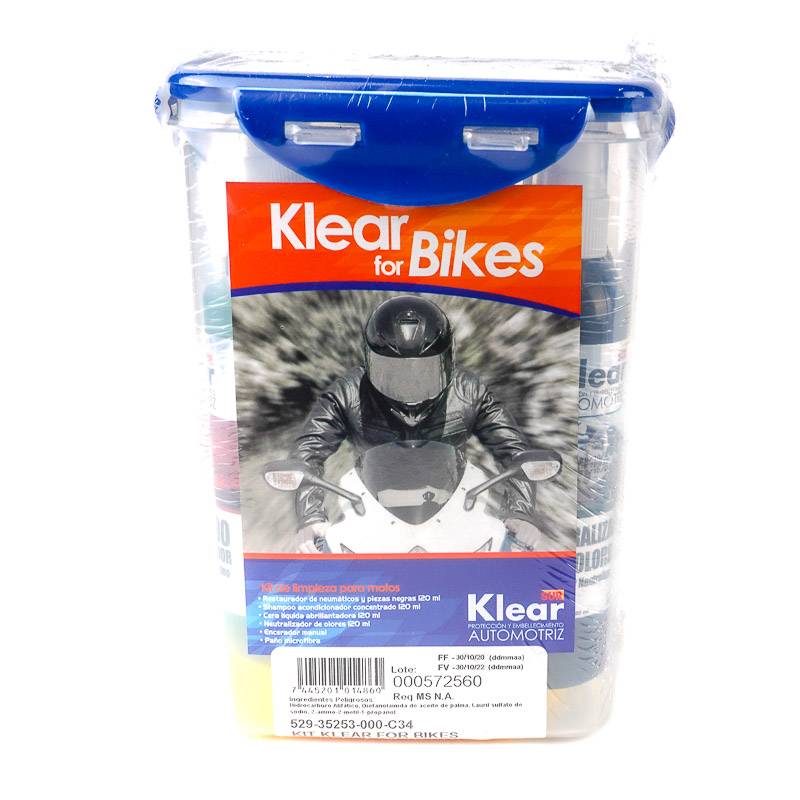 Klear kit de limpieza para motos (6 unidades)