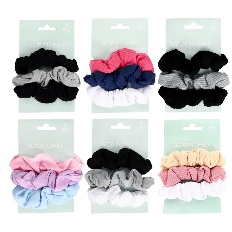 Basic Scrunchies (6 x 3 ct)