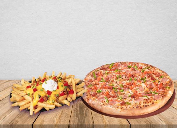 Promo Pizza Mediana + Papas Supremas Doble