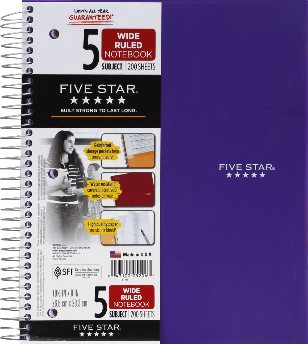 Five Star Notebook