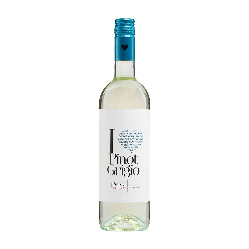 I heart vino blanco pinot grigio wine (750 ml)
