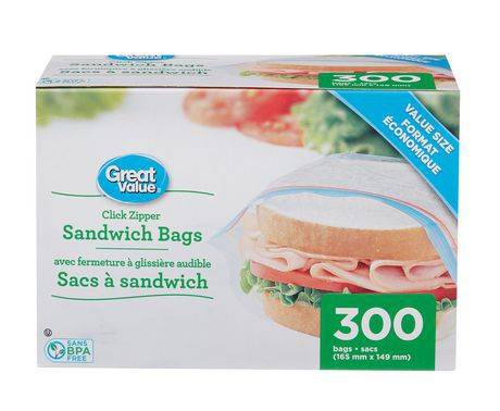 Great Value Sandwich Bags - 300 Count