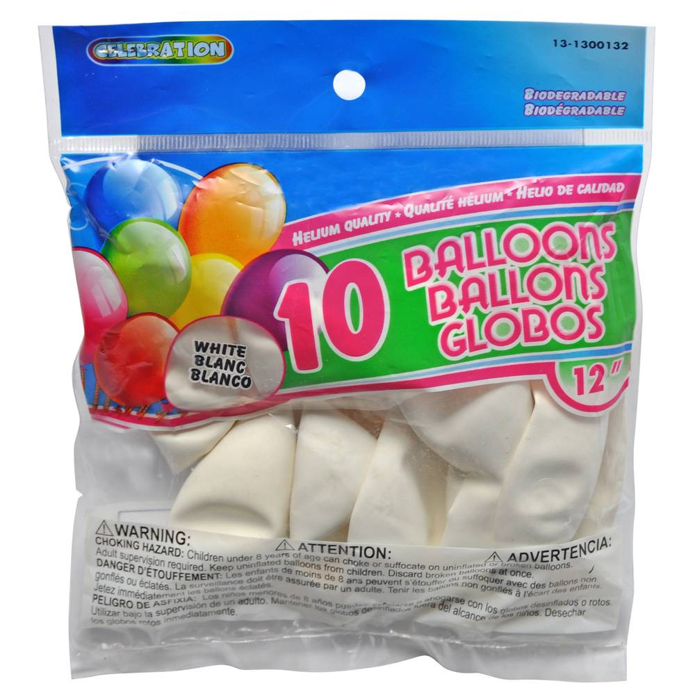 Celebration Balloons - White 20pcs
