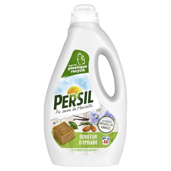Persil - Lessive liquide douceur d'amande aux extraits naturels de vanille 40 lavages (1.8 L)