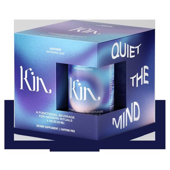 Kin Euphorics Quiet the Mind Lightwave Grounding Calm (4 ct, 8 fl oz)