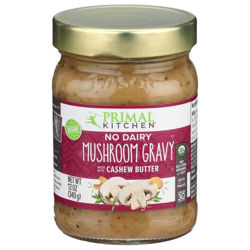 Primal Kitchen Organic No Dairy Mushroom Gravy Made With Cashew Butter