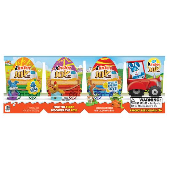 Kinder Joy Special Edition Chocolate Easter Eggs (4 ct)