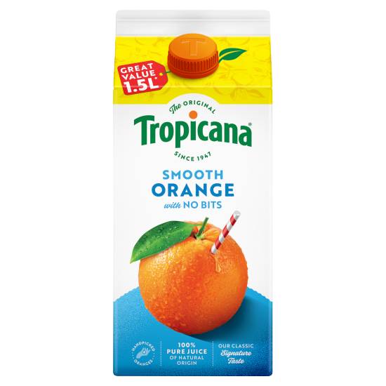 Tropicana Smooth Orange With No Bits Juice (1.5L)