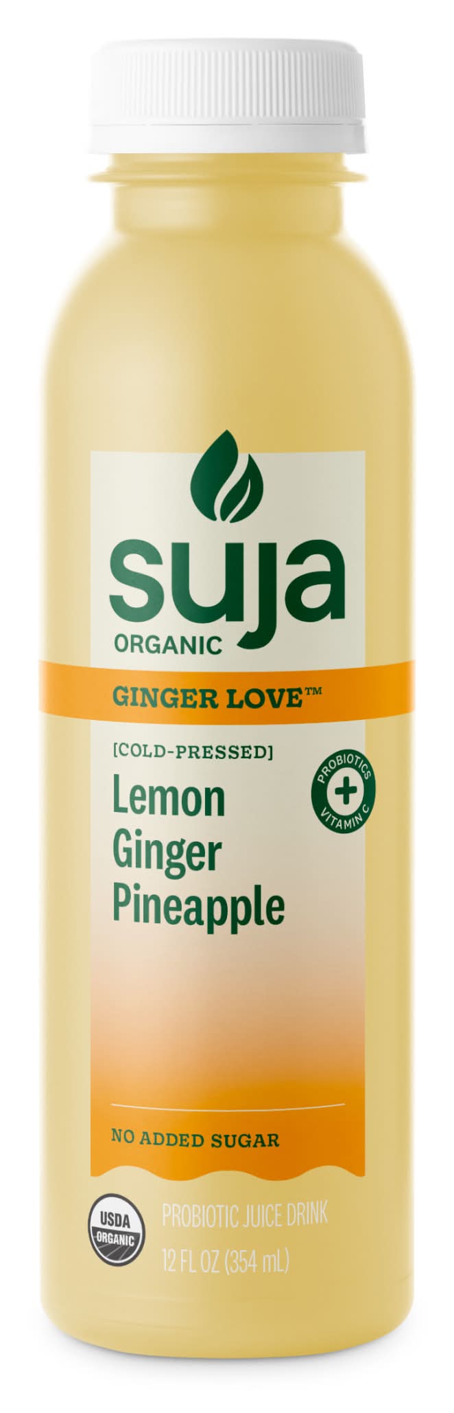 Suja Organic Cold-Pressed Probiotic Juice Drink, Lemon Ginger Pineapple (12 fl oz)