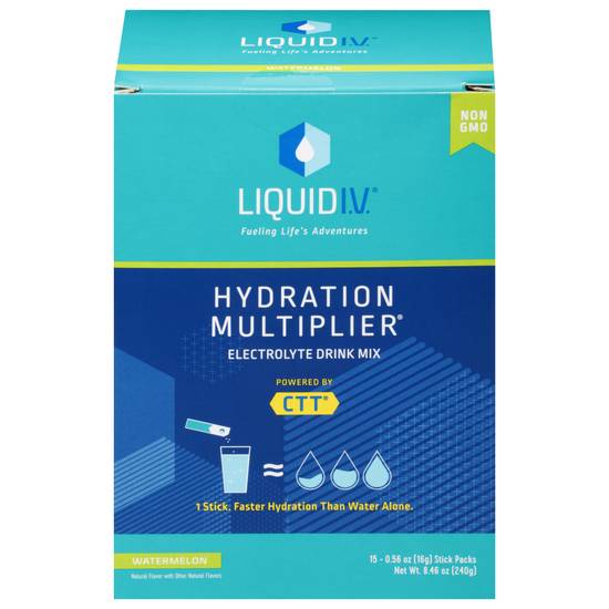 Liquid I.v. Watermelon Electrolyte Drink Mix (15 ct, 8.46 oz)