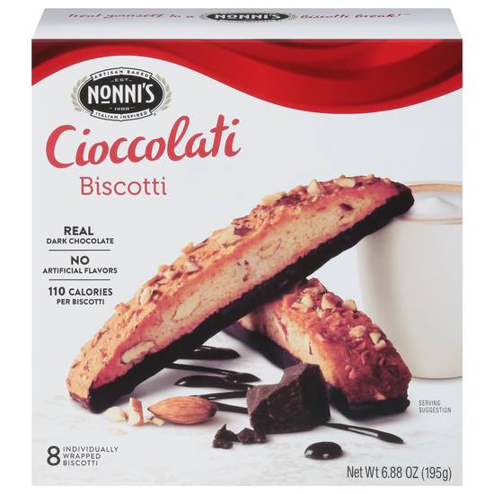 Nonni's Real Dark Chocolate Cioccolati Biscotti (8 ct)