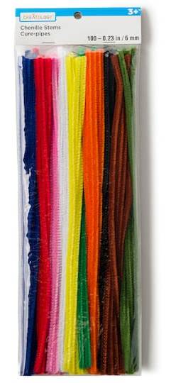 Creatology Primary Chenille Pipe Cleaners 3y+, 6 mm, Assorted (100 ct)