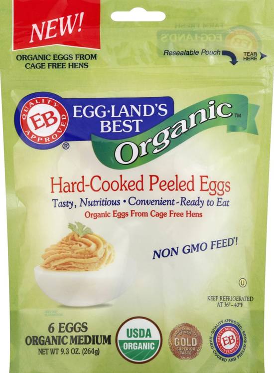 Hard Cooked Peeled Eggs, Eggland's Best Eggs