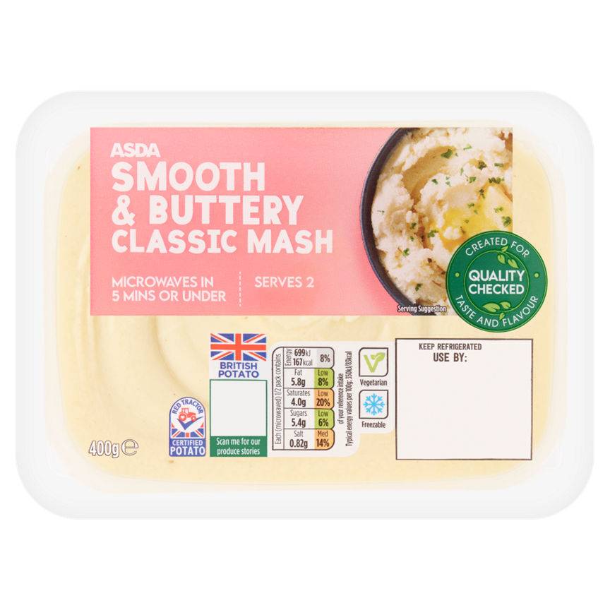 ASDA Smooth & Buttery Classic Mash (400g)