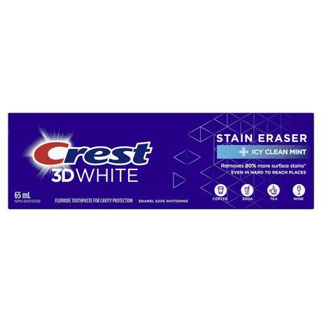 Crest 3d White Stain Eraser Toothpaste Icy Clean Mint (65 ml)