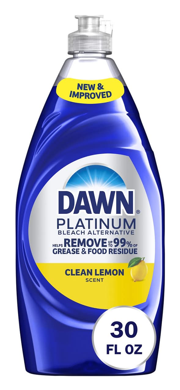 Dawn Platinum Bleach Alternative Dish Soap, Clean Lemon (32.7 fl oz)