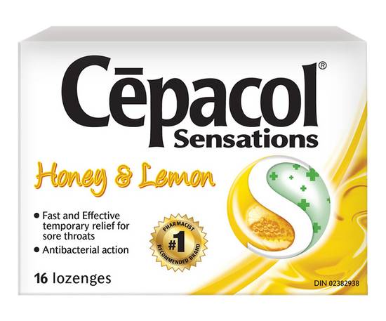 Cépacol Sensations Honey & Lemon Lozenges (16 units)