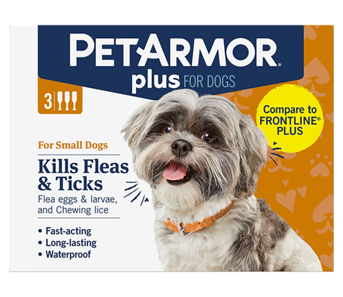 PetArmor® Plus for Dogs 5-22lbs Flea & Tick Spot On Treatment (Size: 3 Count)