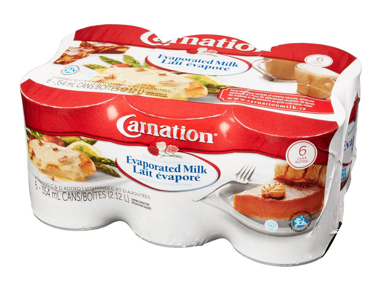 Carnation Lait Évaporé, 6 × 354 Ml / Carnation Evaporated Milk, 6 × 354 Ml