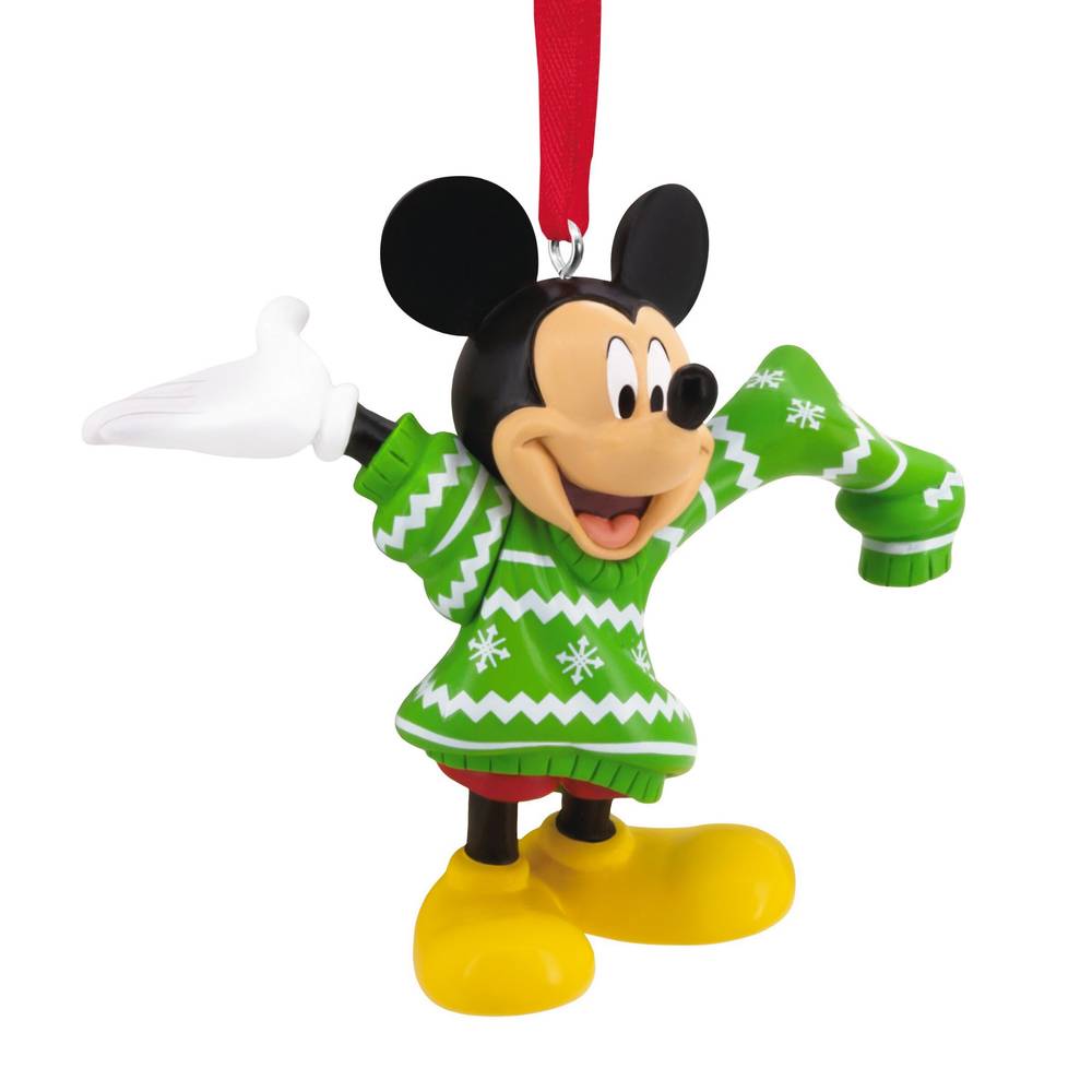 Hallmark Disney Mickey Mouse Ugly Holiday Sweater Christmas Ornament