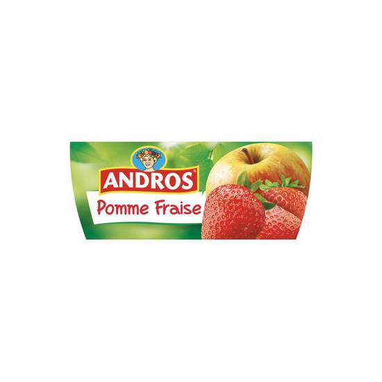 Compotes pomme fraise Andros 4 x 100 g