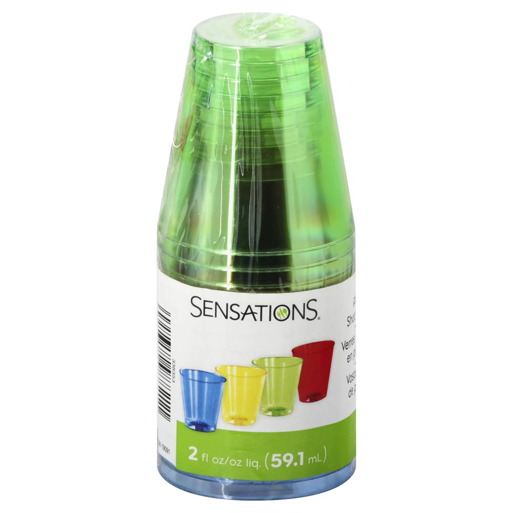 Sensations Plastic Shot Glasses 2 Fluid Ounce (16 ct)