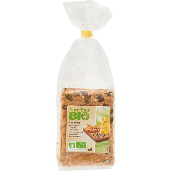 Carrefour Bio - Crackers emmental graines de courge