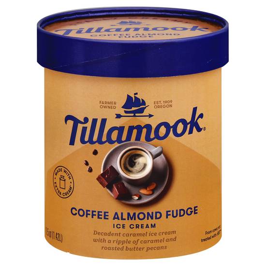 Tillamook Coffee Almond Fudge Ice Cream (1.5 quarts)