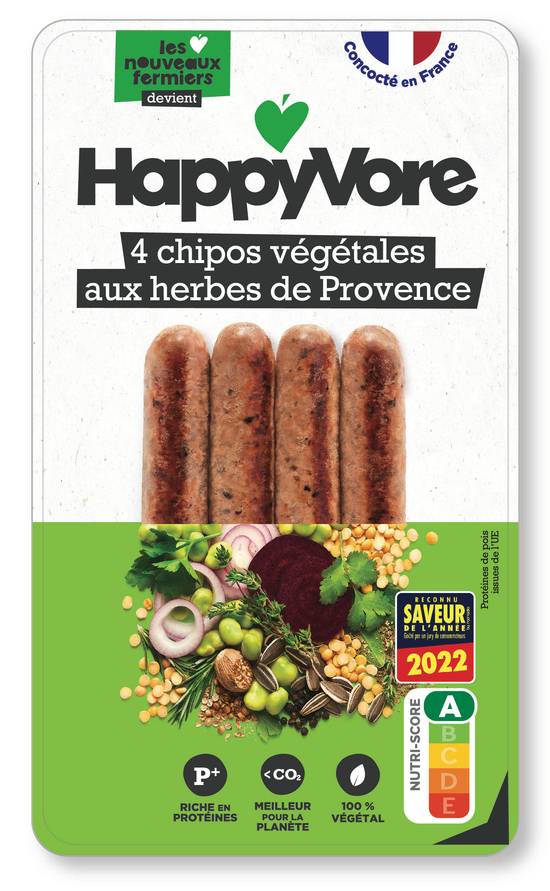 Happyvore - -Chipolatas végétales & gourmandes ( 4 pièce )
