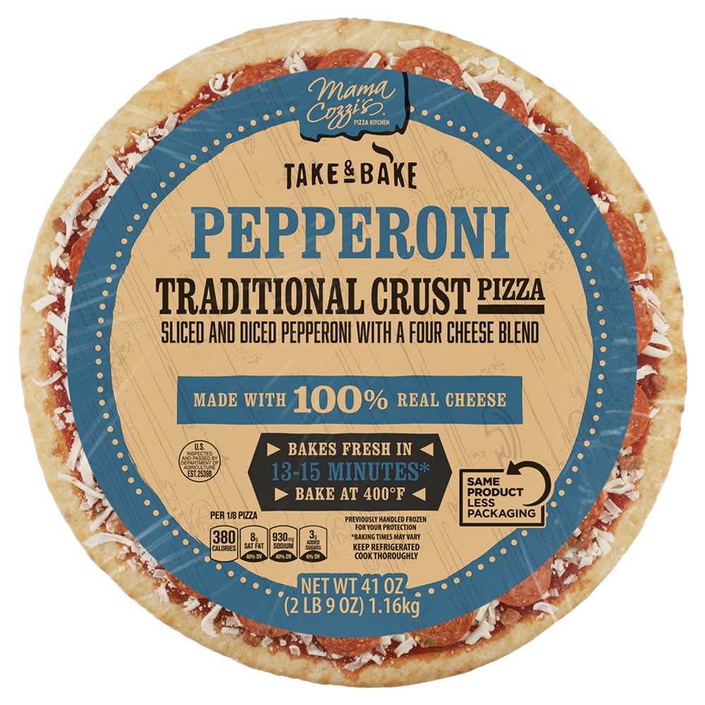 Mama Cozzi's Take & Bake Traditional Large Crust Pizza, Pepperoni (41.9 oz)