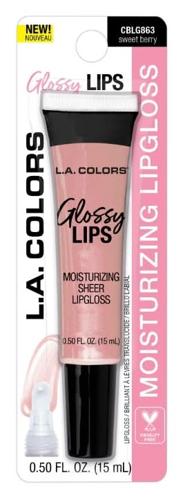 L.A. Colors Moisturizing Sheer Lip Gloss, Sweet Berry (0.5 fl oz)