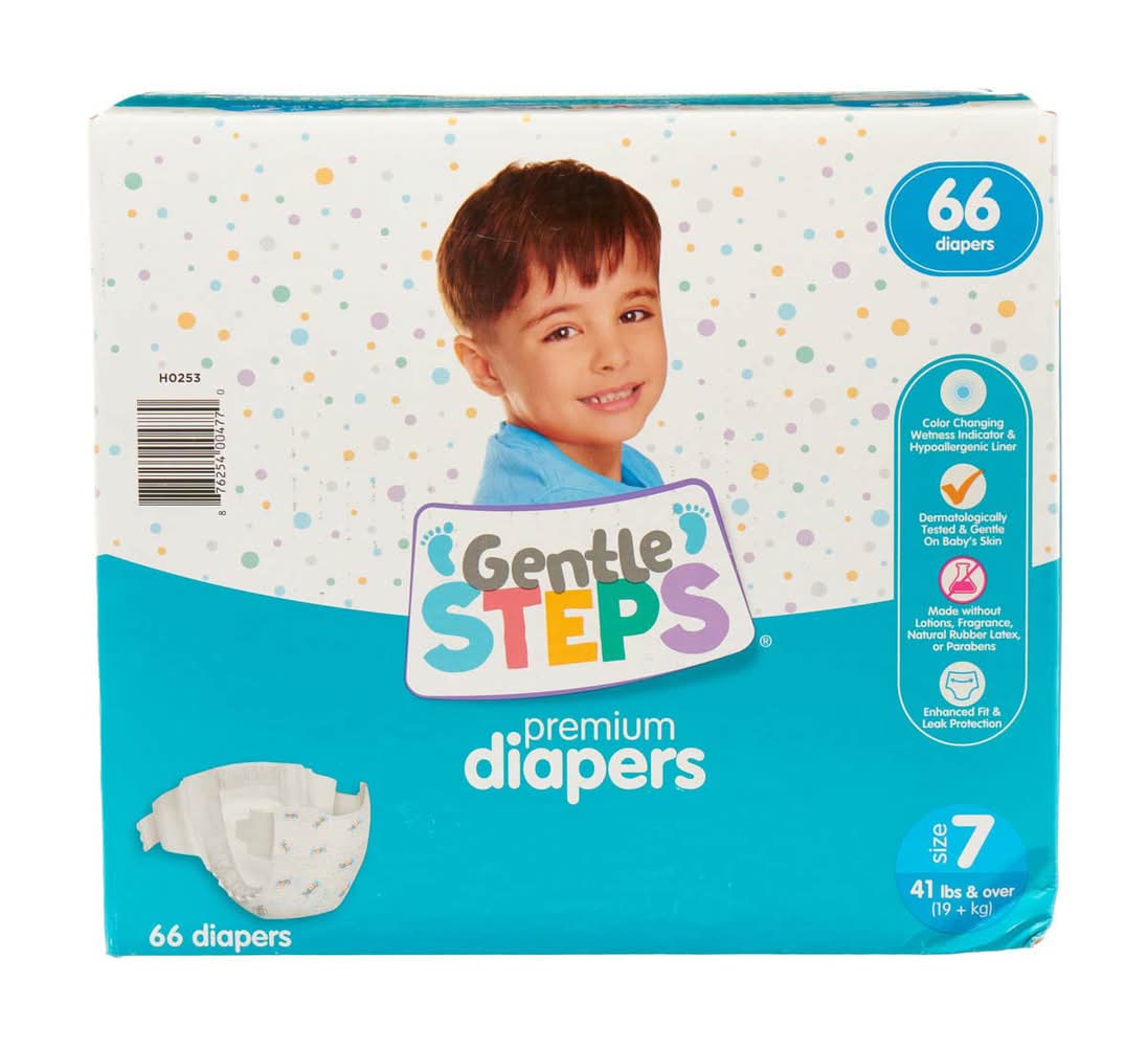 Gentle Steps Premium Baby Diapers Size 7 66 Ct