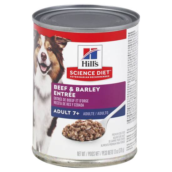 Hill's Science Diet Beef & Barley Entree Dog Food Adult 7+
