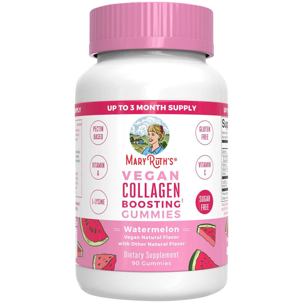 Collagen Boosting Gummies - Vegan - Watermelon (90 Gummies)