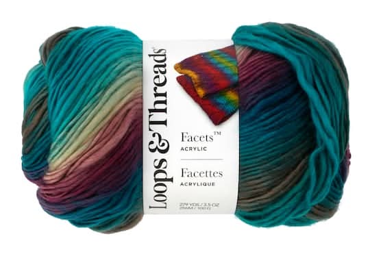 Loops & Threads Facets Yarn, 279 yd, Dark Ocean (3.5 oz)